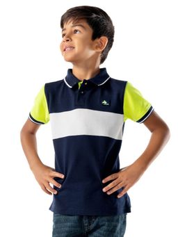 CHERRY CRUMBLE BY NITT HYMAN - Multicolor Colorblocked Rover Polo Tshirt