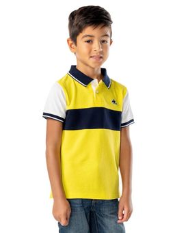 CHERRY CRUMBLE BY NITT HYMAN - Multicolor Colorblocked Rising Polo Tshirt