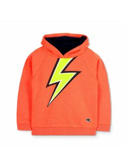 CHERRY CRUMBLE BY NITT HYMAN - Orange Lightning Hoodie Sweatshirt