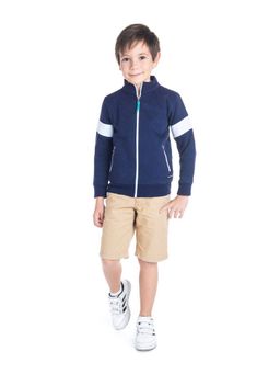 CHERRY CRUMBLE BY NITT HYMAN - Navy Blue Band Sweatshirt