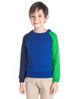 CHERRY CRUMBLE BY NITT HYMAN - Blue Classic Crew Sweatshirt