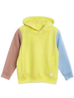 CHERRY CRUMBLE BY NITT HYMAN - Yellow Bloomberg Colorblock Hoodie Sweatshirt