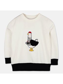 CHERRY CRUMBLE BY NITT HYMAN - White Tourist Fleece Sweatshirt