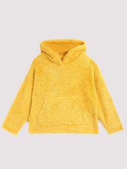 CHERRY CRUMBLE BY NITT HYMAN - Mustard Solid Shaggy Sweatshirt