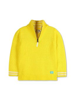 CHERRY CRUMBLE BY NITT HYMAN - Yellow Sporty Half Zip Sweater
