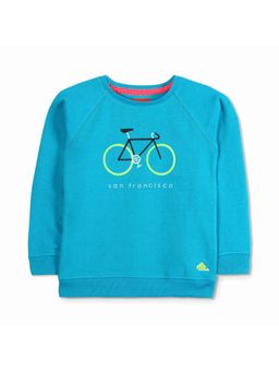 CHERRY CRUMBLE BY NITT HYMAN - Blue Commuter Sweatshirt