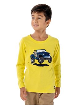 CHERRY CRUMBLE BY NITT HYMAN - Yellow Solid Emblem Tshirt