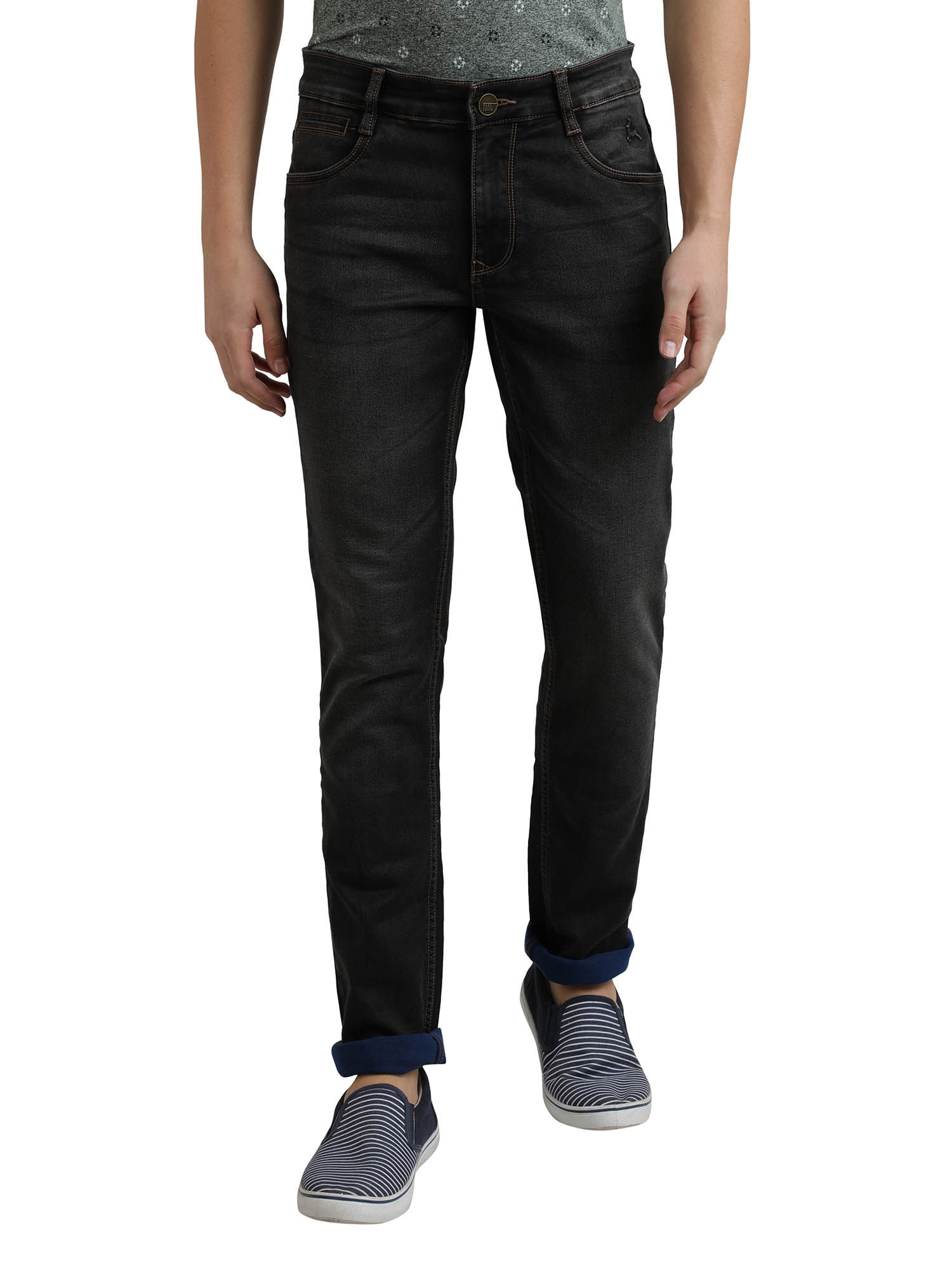 Parx Jeans : Buy Parx Black Solid Jeans 