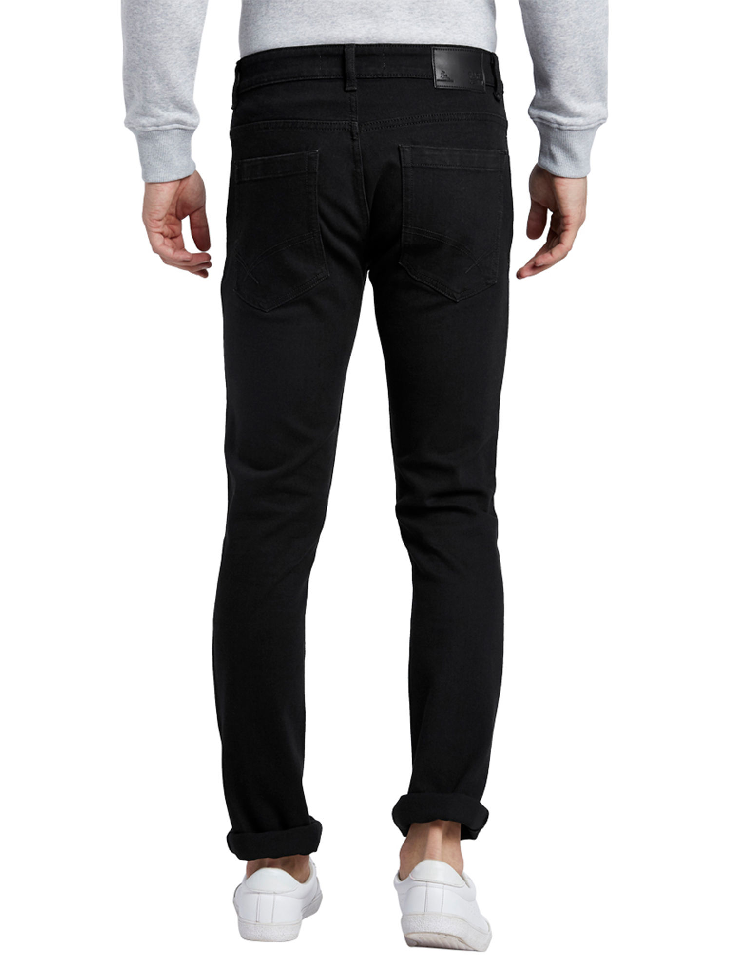 Buy Parx Black Solid Jeans Online|Nykaa 