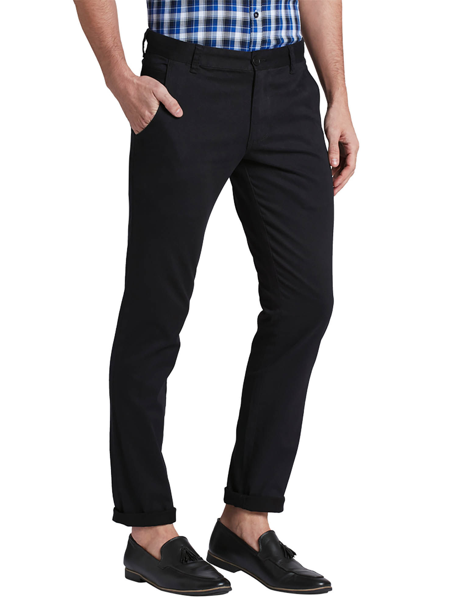 Parx Casual Trousers : Buy Parx Grey 