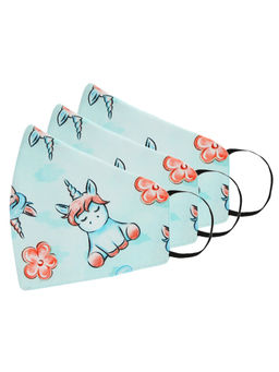 Tossido - 2-7 Yrs. KIDS 3 Ply Premium Cotton Printed Masks Pack of 3 - Multi-Color
