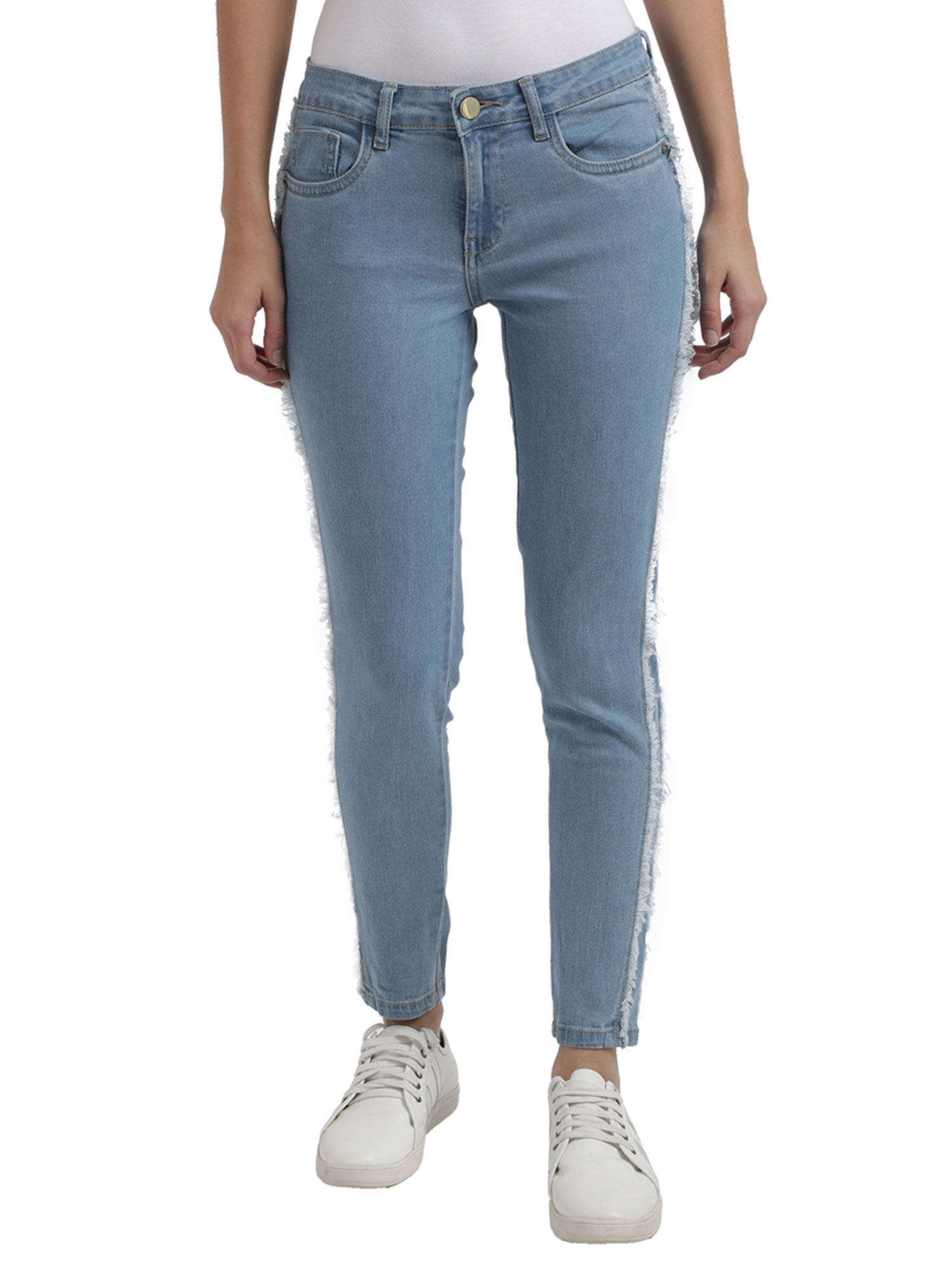 Buy Park Woman Dark Blue Jeans Online 