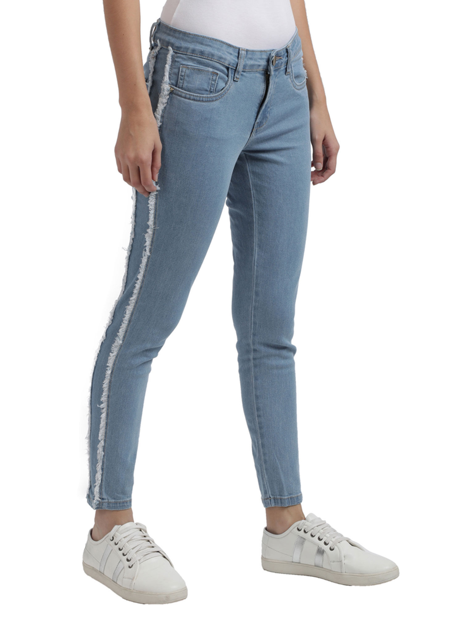 Buy Park Woman Dark Blue Jeans Online 