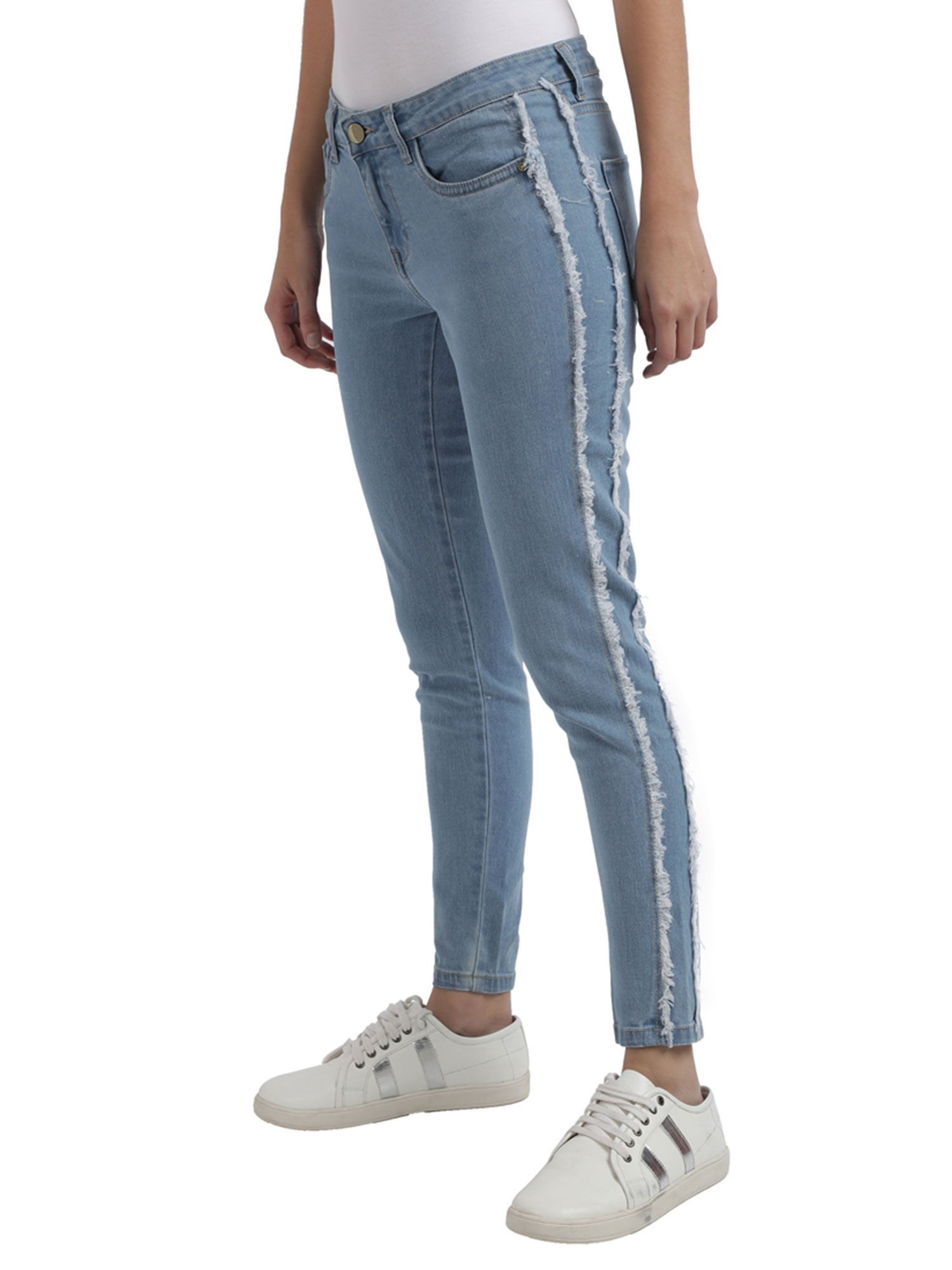 Buy Park Woman Dark Blue Jeans Online 