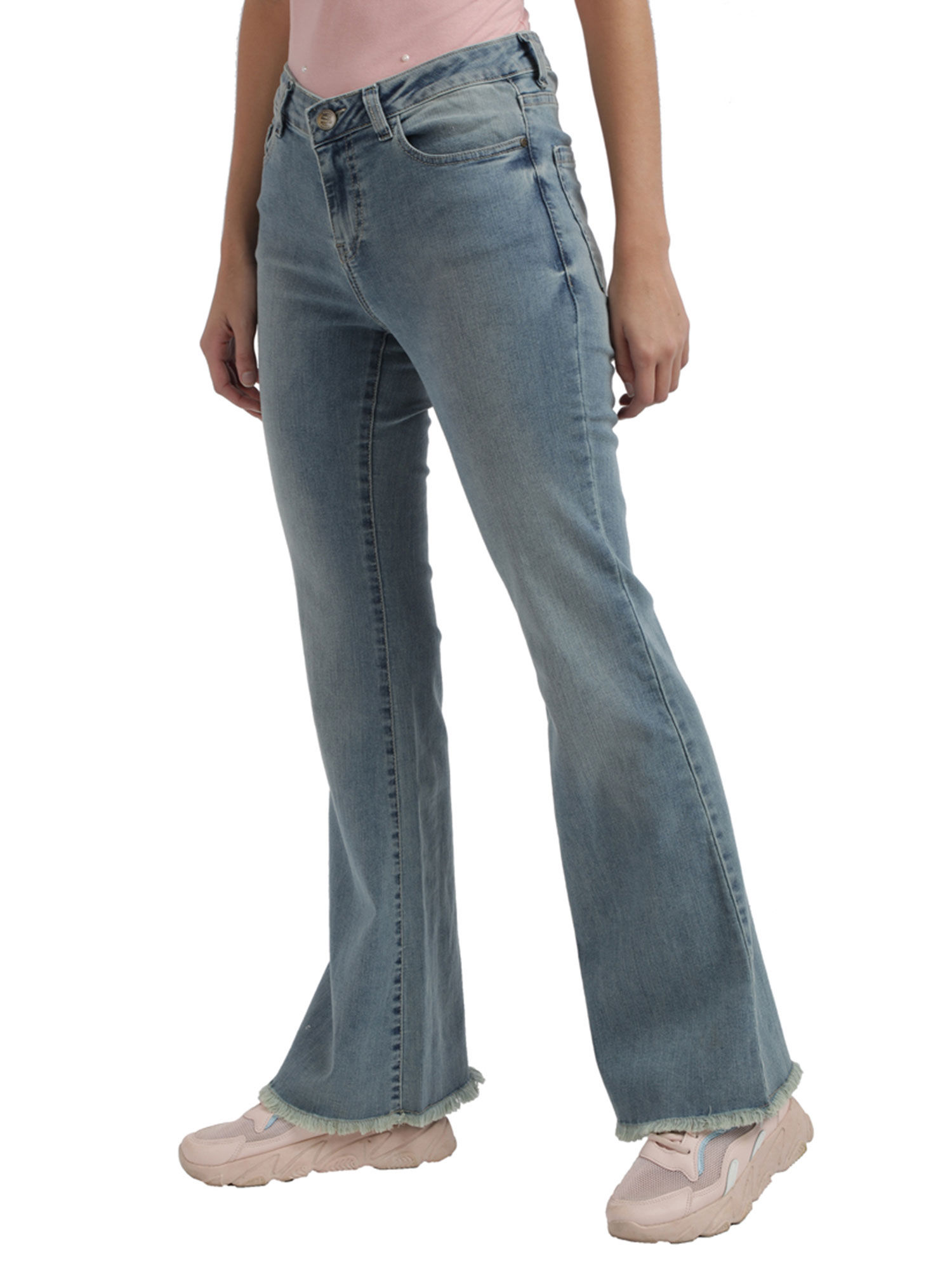 Buy Park Woman Medium Blue Jeans Online 