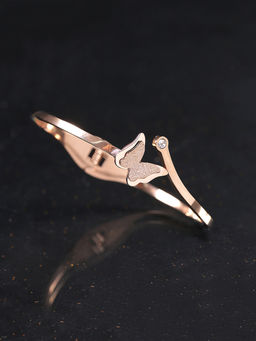 Yellow Chimes - Butterfly Shaped Steel Kadaa Bracelet