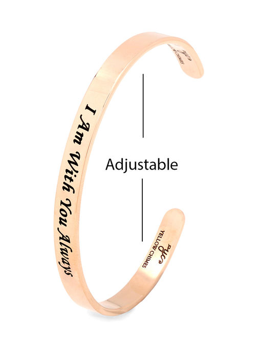 Buy Yellow Chimes Rose Gold Karma Bands Inspirational Message