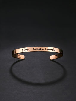 Yellow Chimes - Karma Bands Collection Inspirational Message Engraved Unisex Cuff Bracelet