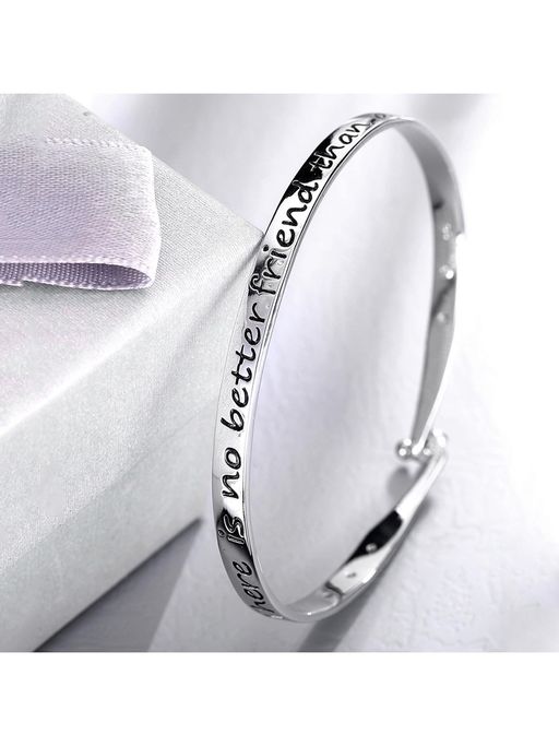 Yellow Chimes Express Your Feelings Collection Sister Message Engraved Bracelet