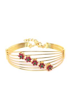 Zaveri Pearls - Gold Cubic Zirconia Kada