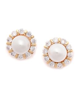 Zaveri Pearls - Gold Cubic Zirconia Earrings