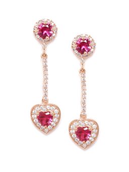 Zaveri Pearls - Pink Cubic Zirconia Earrings