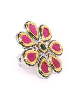 Zaveri Pearls - Pink Stone Ring