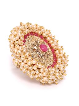 Zaveri Pearls - Pink Stone Ring