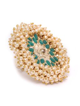 Zaveri Pearls - Green Stone Ring