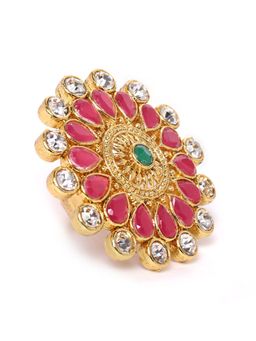 Zaveri Pearls - Pink Stone Ring