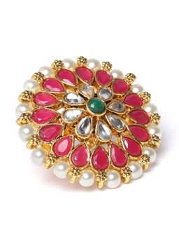 Zaveri Pearls - Pink Stone Ring