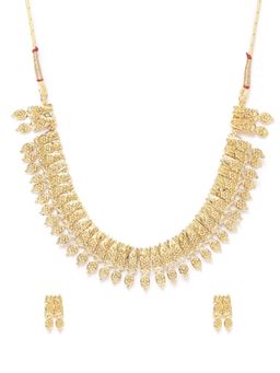 Zaveri Pearls - Gold Necklace With Earrings (Set of 2)