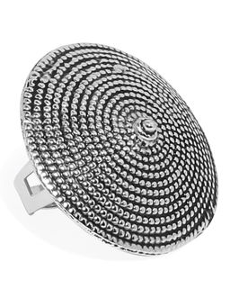 Zaveri Pearls - Antique Silver Tone Fashion Forward Finger Ring