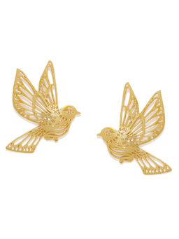 Zaveri Pearls - Gold Tone Sparrow Design Stud Earring