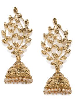 Zaveri Pearls - Gold Tone Traditional Jhumki Earring