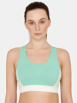 Zivame - Zelocity Sports Bra With Removable Padding Spring Bud - Green