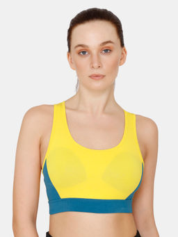 Zivame - Zelocity Sports Bra With Removable Padding Cyber - Yellow