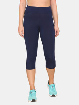 Zivame - Zelocity High Rise Nouveau Soft Capri - Medieval Blue