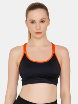 Zivame - Zelocity Medium Impact Sports Bra - Navy