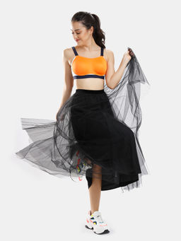 Zivame - Zelocity Color Block High Impact Sports Bra - Orange