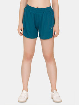 Zivame - Zelocity Everyday Basics Easy Movement Shorts - Blue Coral