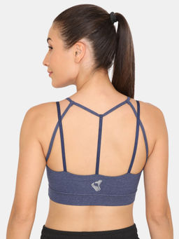 Zivame - Zelocity Sports Bra With Removable Padding - Blue