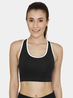 Zivame - Zelocity Sports Bra - Anthracite - Black