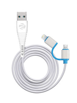 Zebronics - ZEB-UMLC1201 Lightning (Compatible with IPHONE, IPAD, SMART PHONE, BASIC PHONE, White)