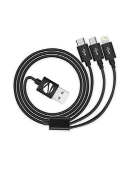 Zebronics - Zeb-UMLCC120 Strong Lightning Micro USB Type C Cable