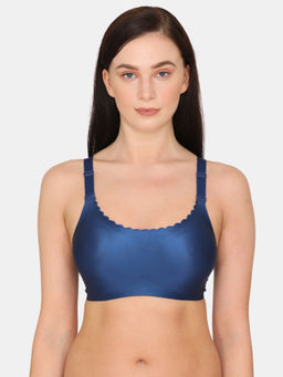 Zivame - Miracle Double Layered Non Wired Full Coverage T-Shirt Bra - Navy Peony