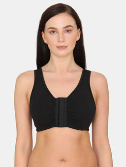 Zivame - Basics Double Layered Non Wired Full Coverage Bra-Anthracite