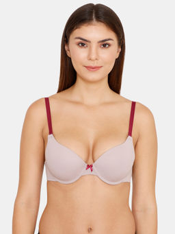 Zivame - Padded Wired Push Up All Day T-Shirt Bra - Purple Dove