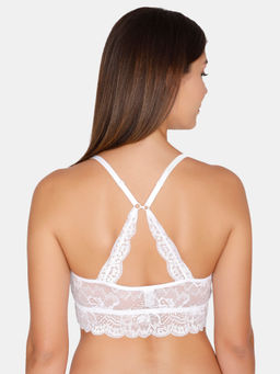 Zivame - Rosaline Padded Wirefree Lace Bralette - White
