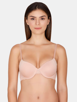 Zivame - Rosaline Padded Wired Push Up Bra - Skin